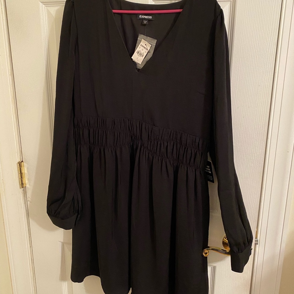 New with tags Express black large satin dress